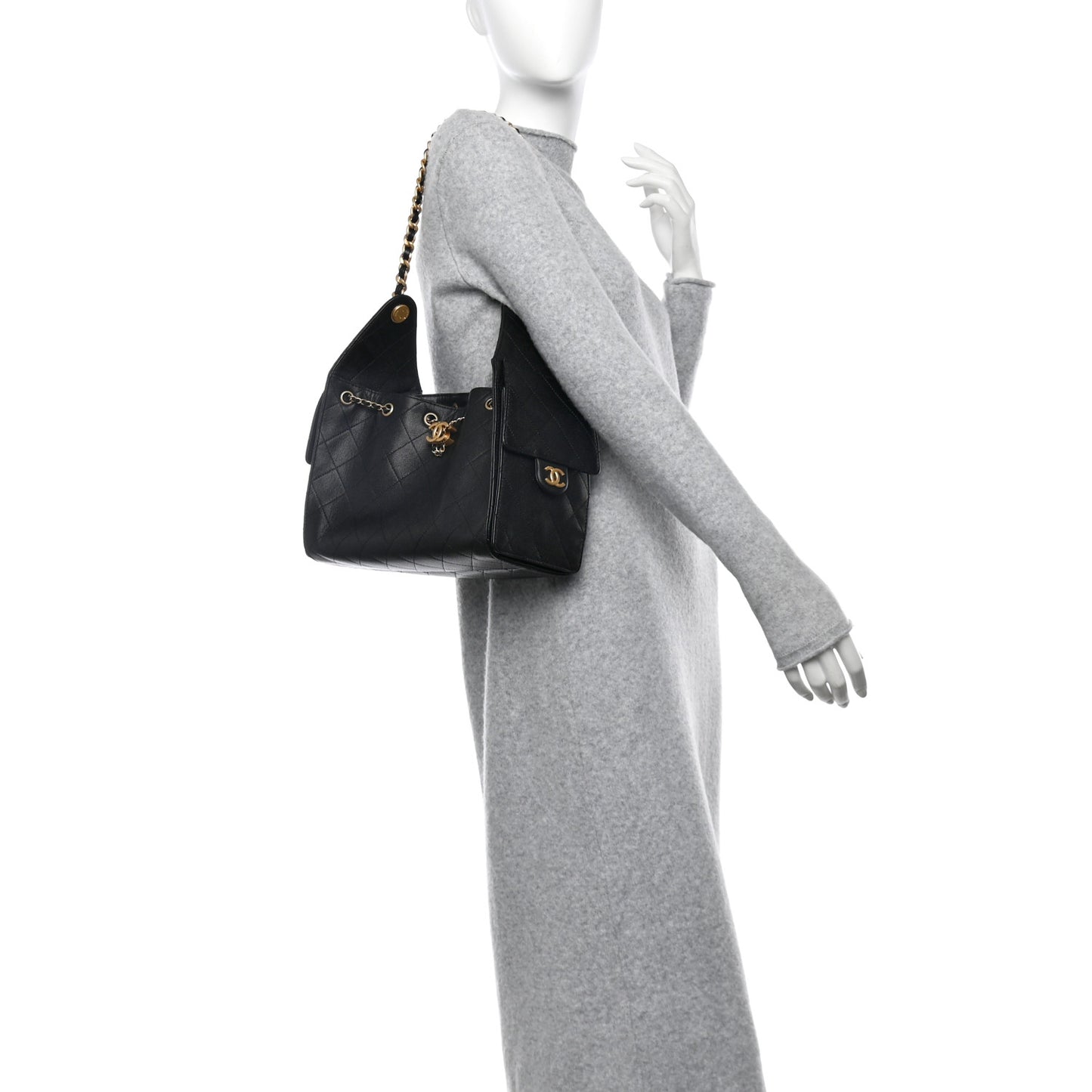 Caviar Quilted Small Chanel 25 Handbag Black