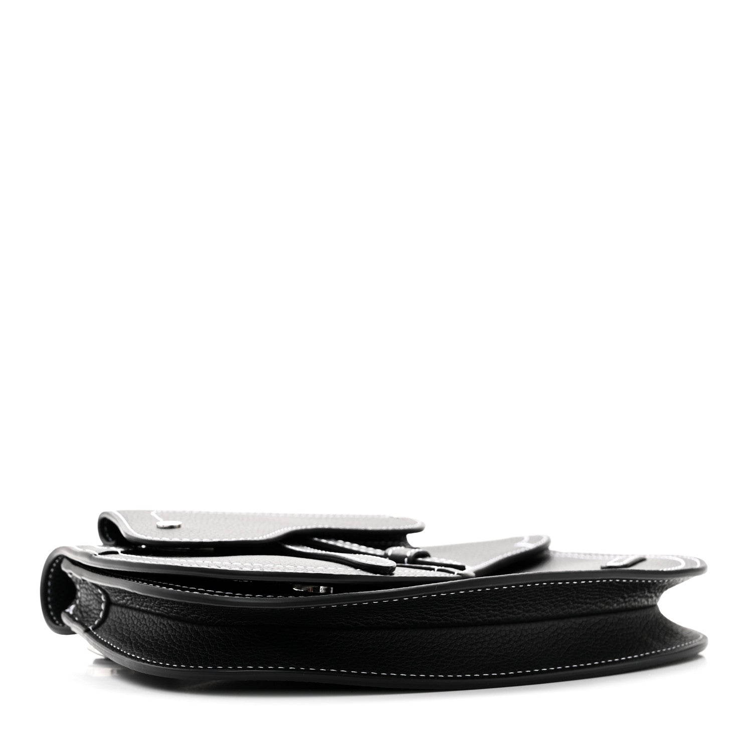 Christian Dior X KAWS Grained Calfskin Saddle Pouch Black 4 of 10