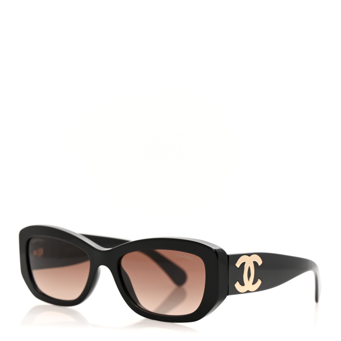 Acetate Rectangle Sunglasses 5493 Black Brown