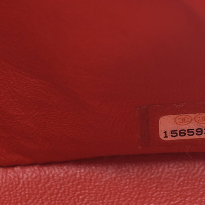 Chanel Lambskin Quilted Jumbo Double Flap Red 6 of 17