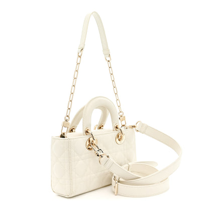 Christian Dior Lambskin Cannage Small Lady D-Joy Latte 3 of 10