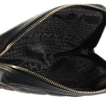 Chanel Aged Calfskin Quilted Cambon Cosmetic Case Black 5 of 7