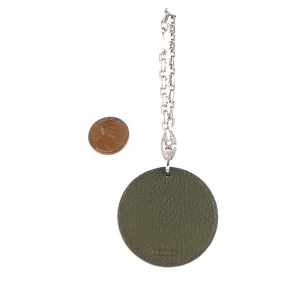 Hermes Togo Crocodile Bag Charm Vert Olive 2 of 5