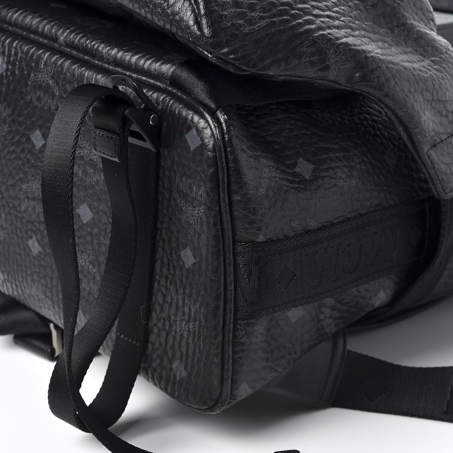 MCM Visetos Medium Jemison Backpack Black 6 of 9