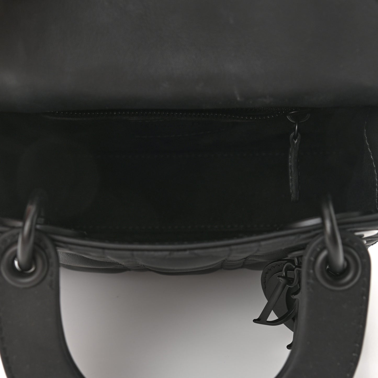 Ultra Matte Calfskin Cannage Mini Lady Dior Black