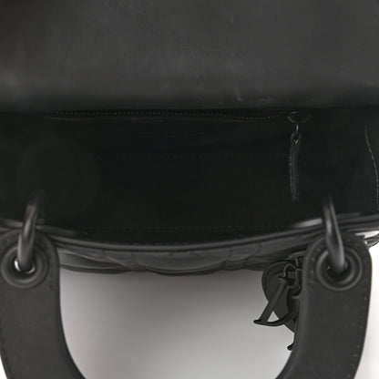 Christian Dior Ultra Matte Calfskin Cannage Mini Lady Dior Black 5 of 9