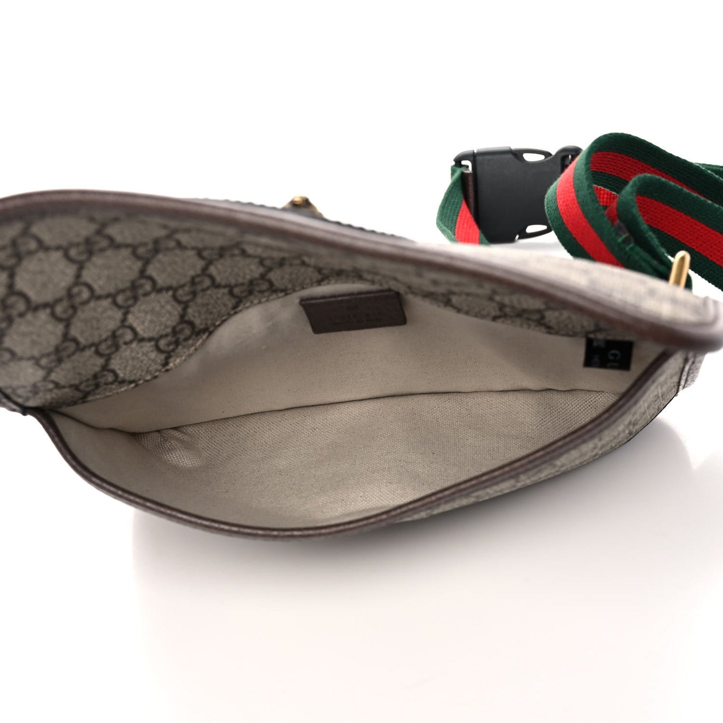 GG Supreme Monogram Neo Vintage Web Belt Bag Brown