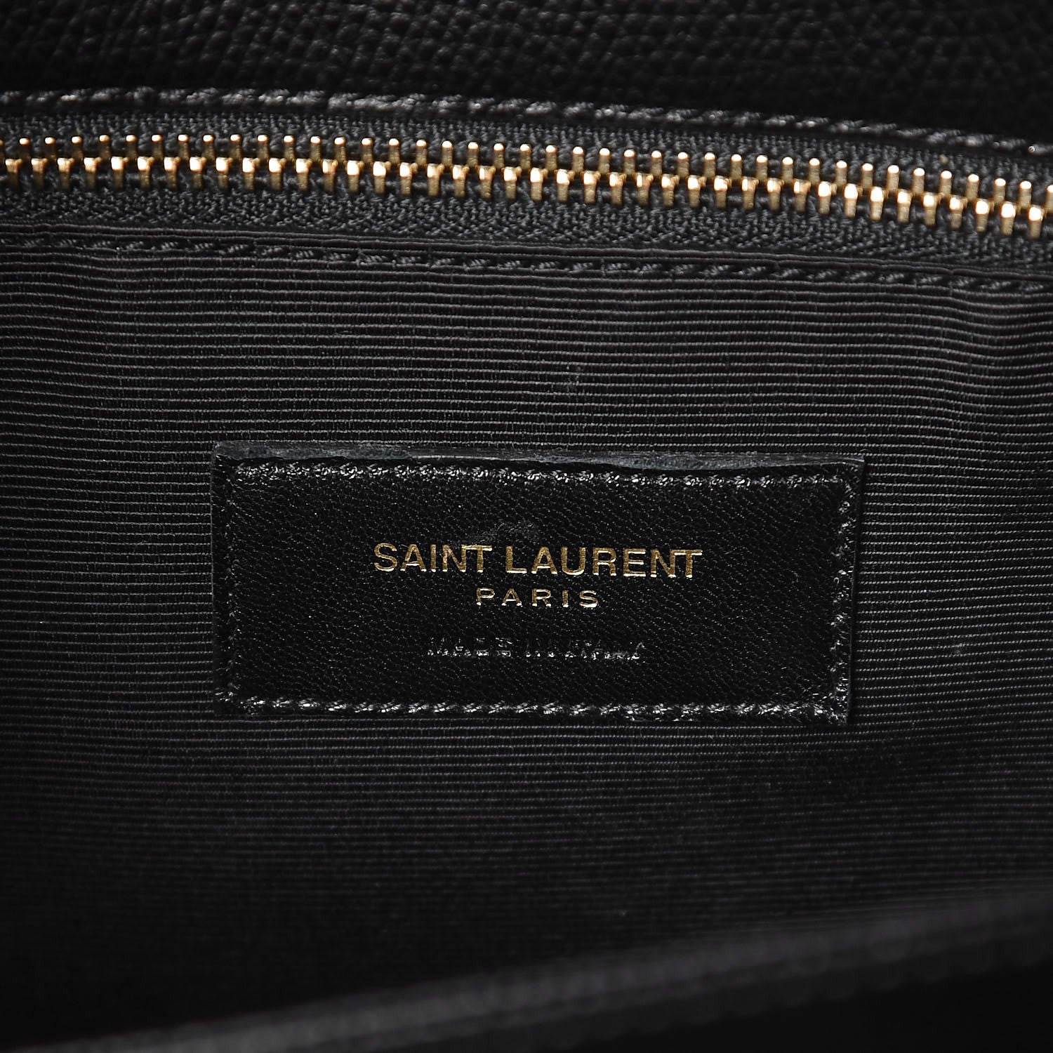 Saint Laurent Textured Calfskin Medium Classic Monogram Universite Bag Black 7 of 7
