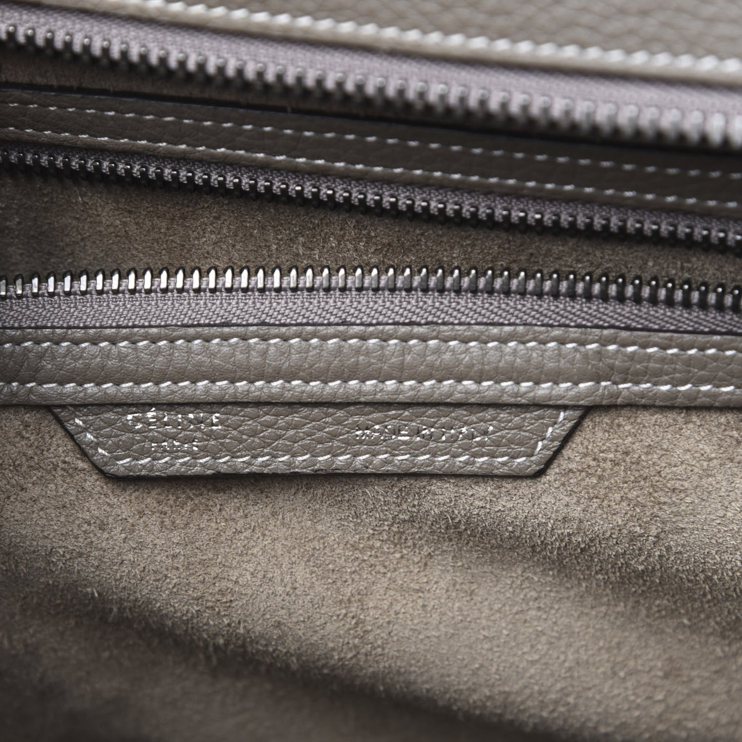 Drummed Calfskin Mini Luggage Souris