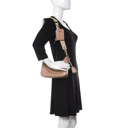 Prada Saffiano Re-Edition 2005 Shoulder Bag Cammeo Beige 2 of 10