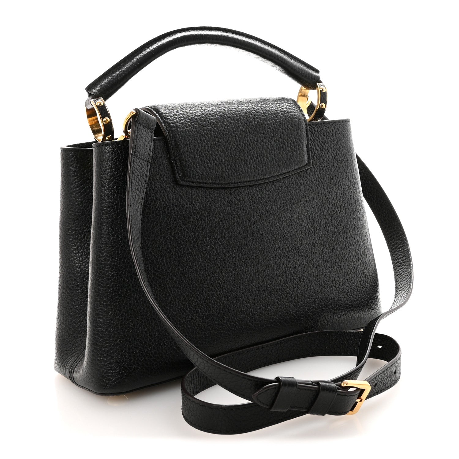 Louis Vuitton Taurillon Capucines BB Black 3 of 9