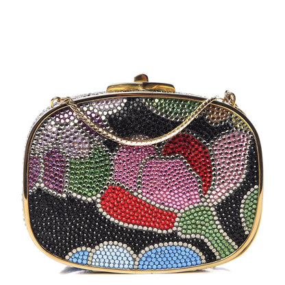 Judith Leiber Swarovski Crystal Floral Minaudiere Clutch Multicolor 1 of 8