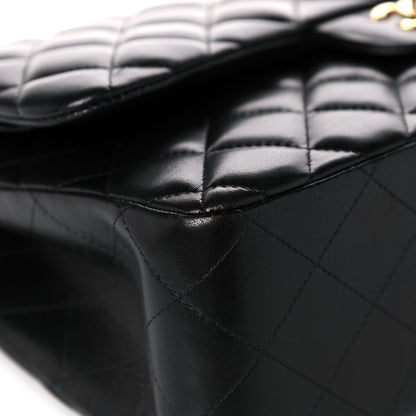 Chanel Lambskin Quilted Jumbo Double Flap Black 11 of 20