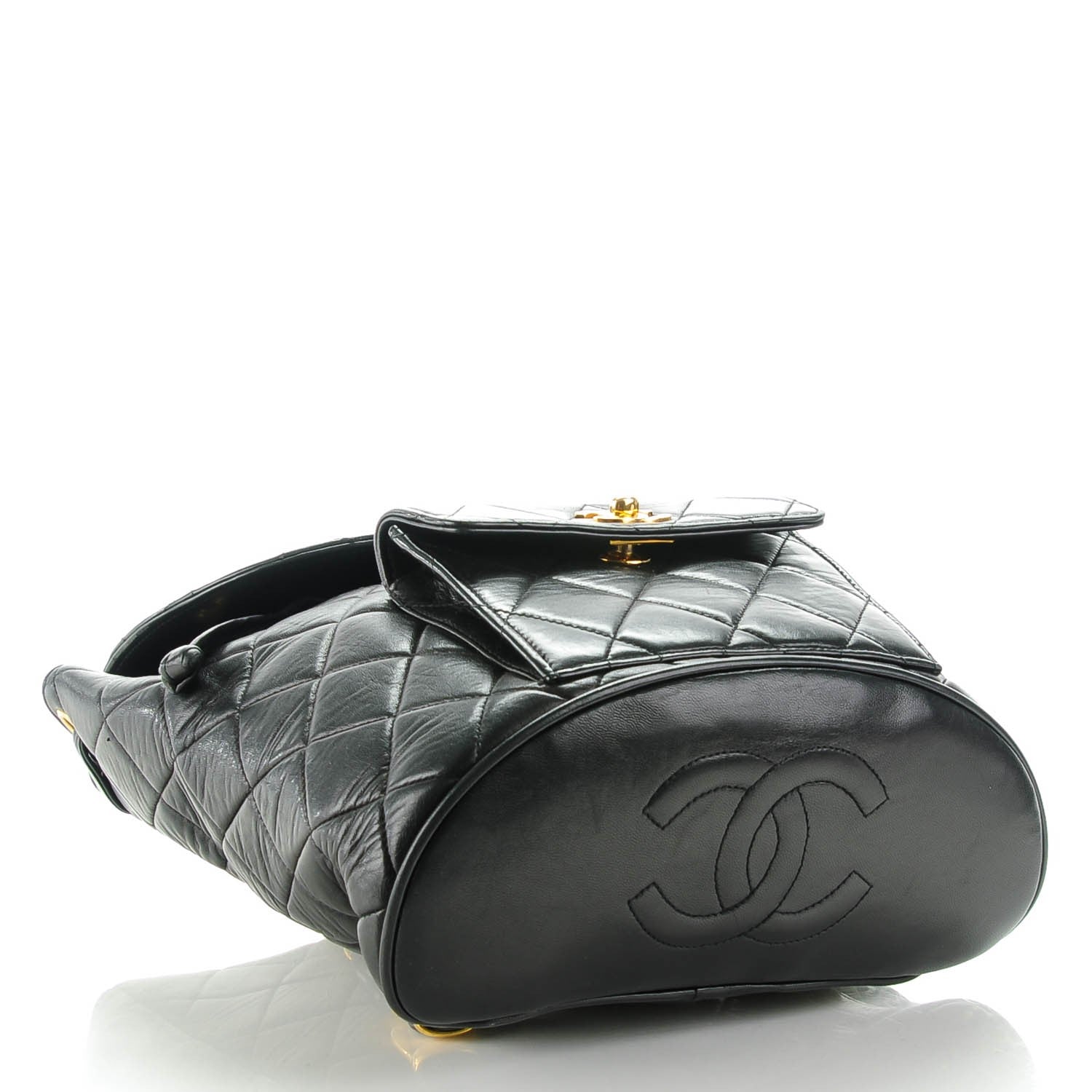 Chanel Lambskin Quilted Backpack Black 4 of 9