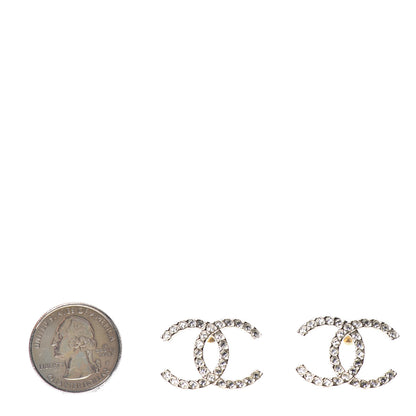 Chanel Baguette Crystal High Society CC Earrings Gold 2 of 4
