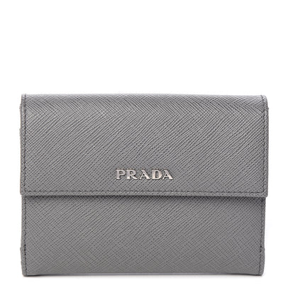 Prada Saffiano Compact Wallet Marmo 1 of 7
