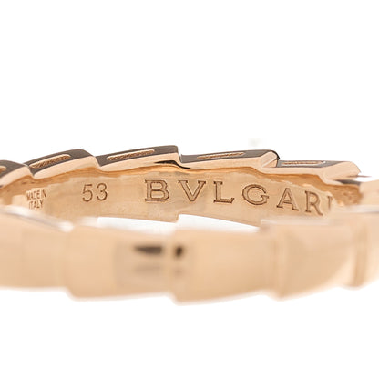 Bulgari 18K Rose Gold Serpenti Viper Band Ring 53 6.5 5 of 8