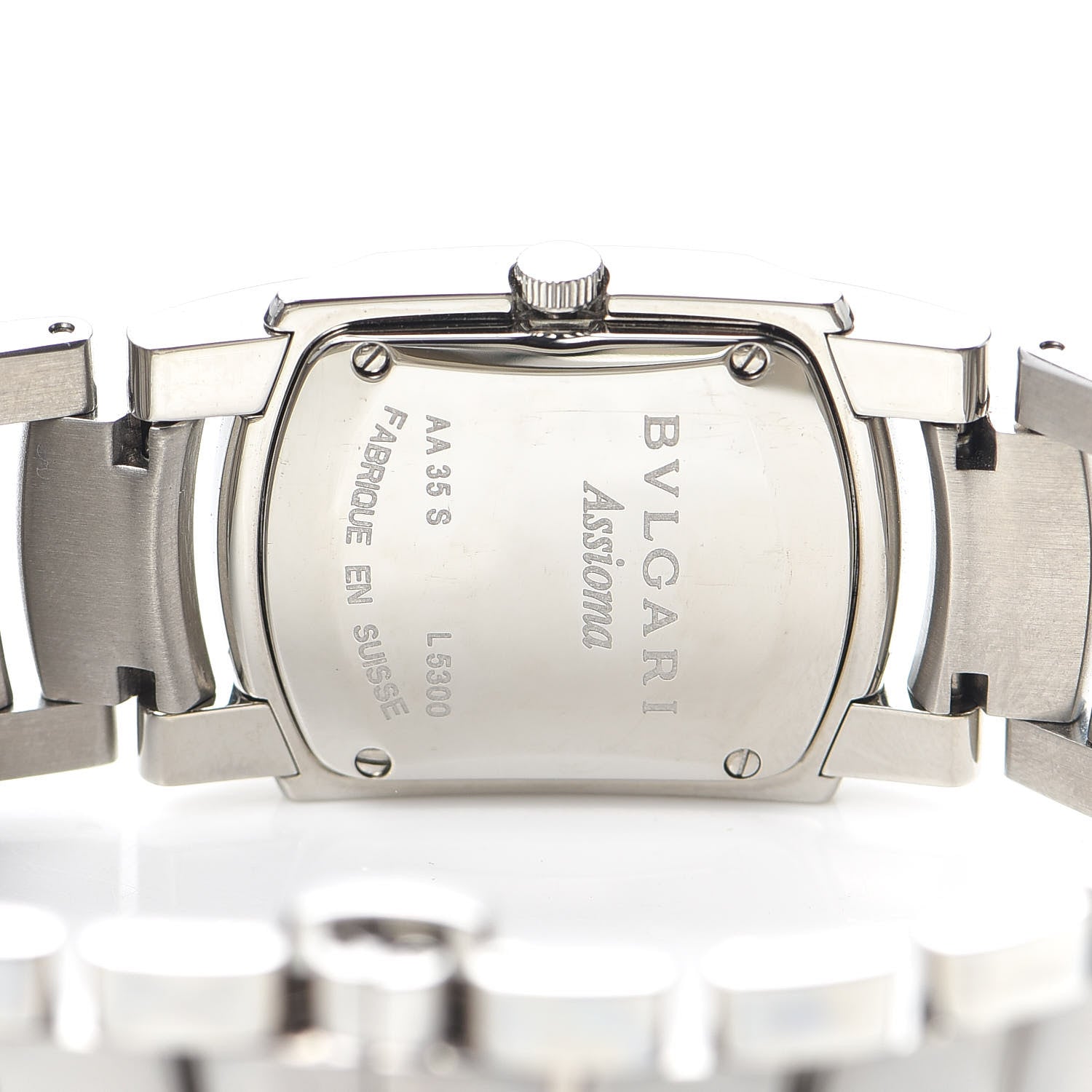 Bulgari Stainless Steel Diamond Bezel 35mm Assioma Quartz Watch 5 of 7
