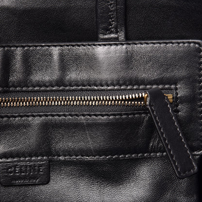 Celine Lambskin Crocodile Embossed Vertical Cabas Black 11 of 14