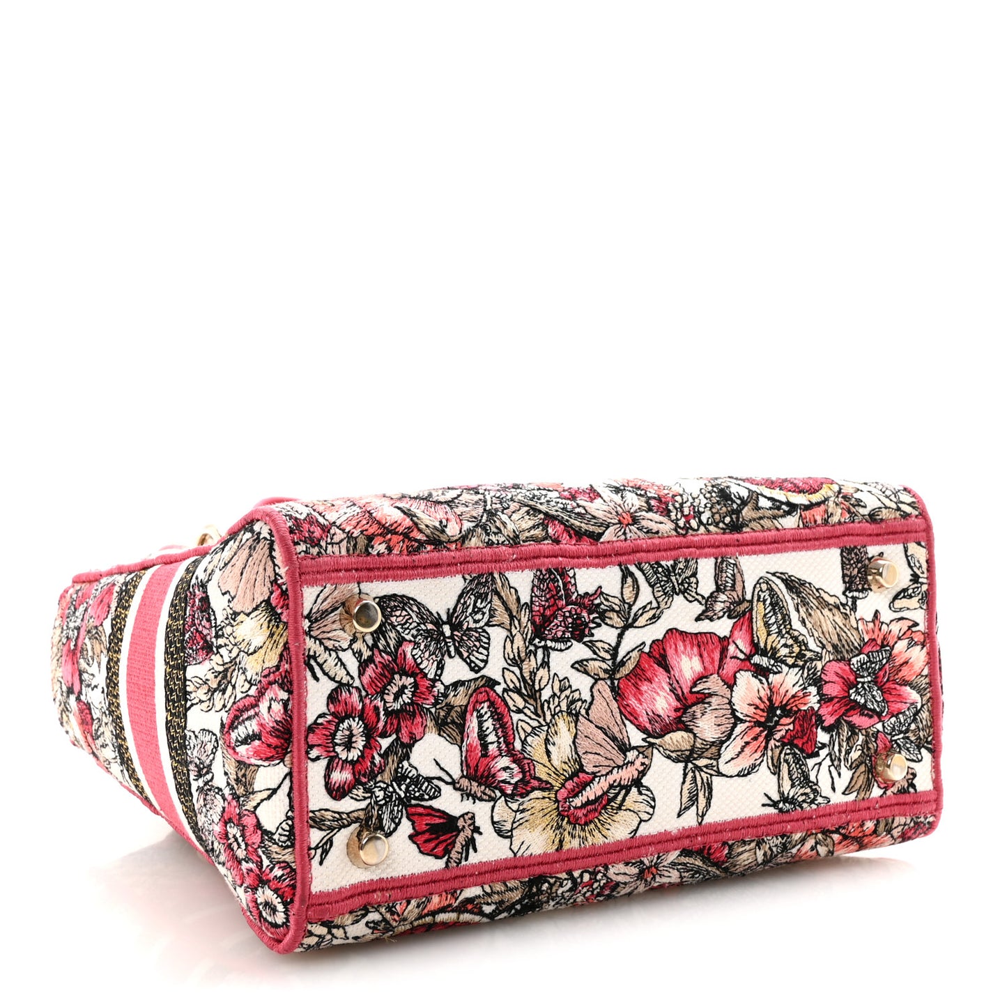 Canvas Embroidered Butterfly Print Medium Lady D-Lite  Multicolor