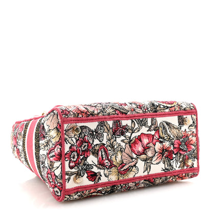 Christian Dior Canvas Embroidered Butterfly Print Medium Lady D-Lite  Multicolor 4 of 9