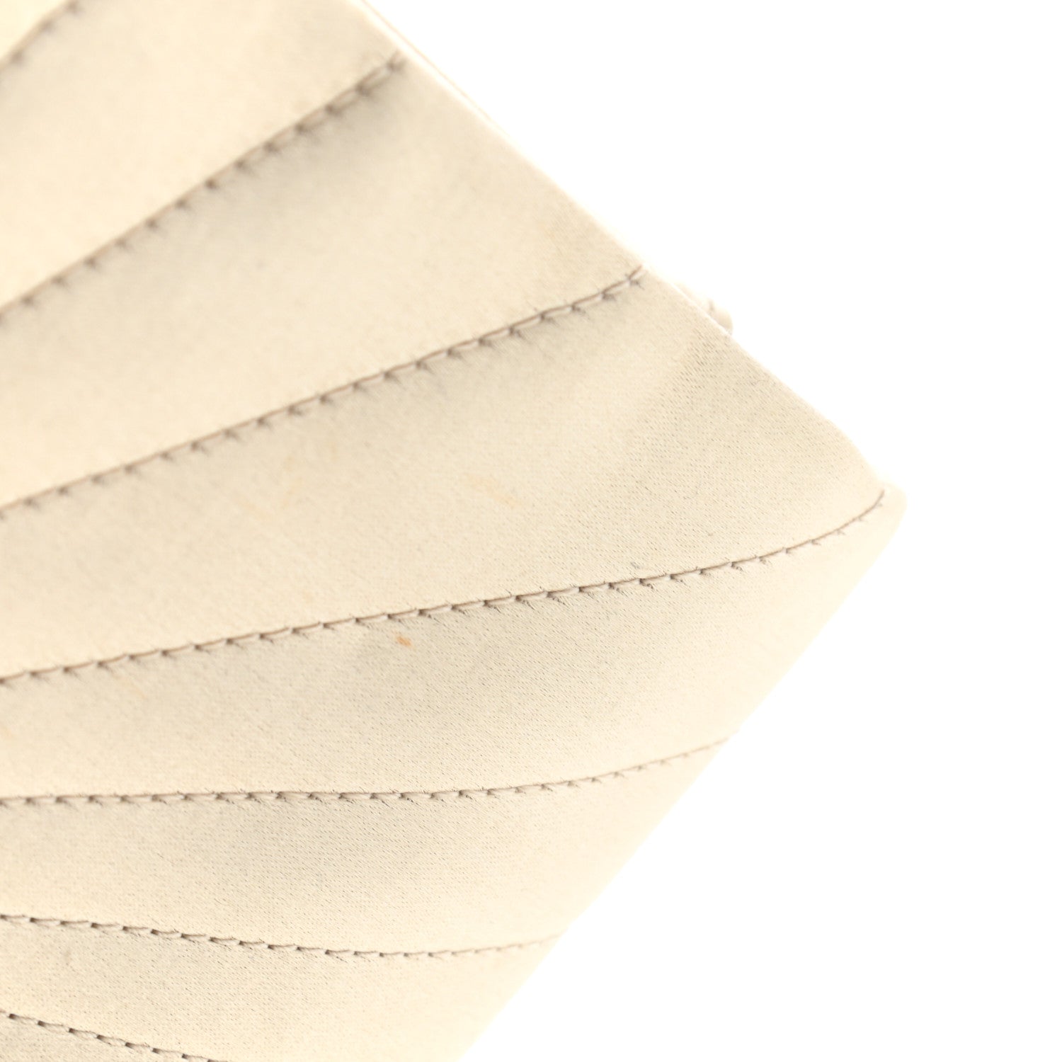 Chanel Satin Pleated Crystal CC Clutch Beige 10 of 12