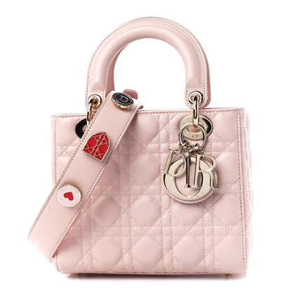 Christian Dior Lambskin Cannage Small Lucky Badges My Lady Dior Pink 1 of 10