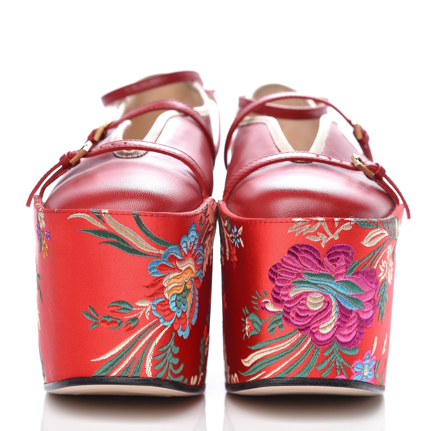 Malaga Kid Silk Hannelore Detachable Platform Slide 37.5 Hibiscus Red