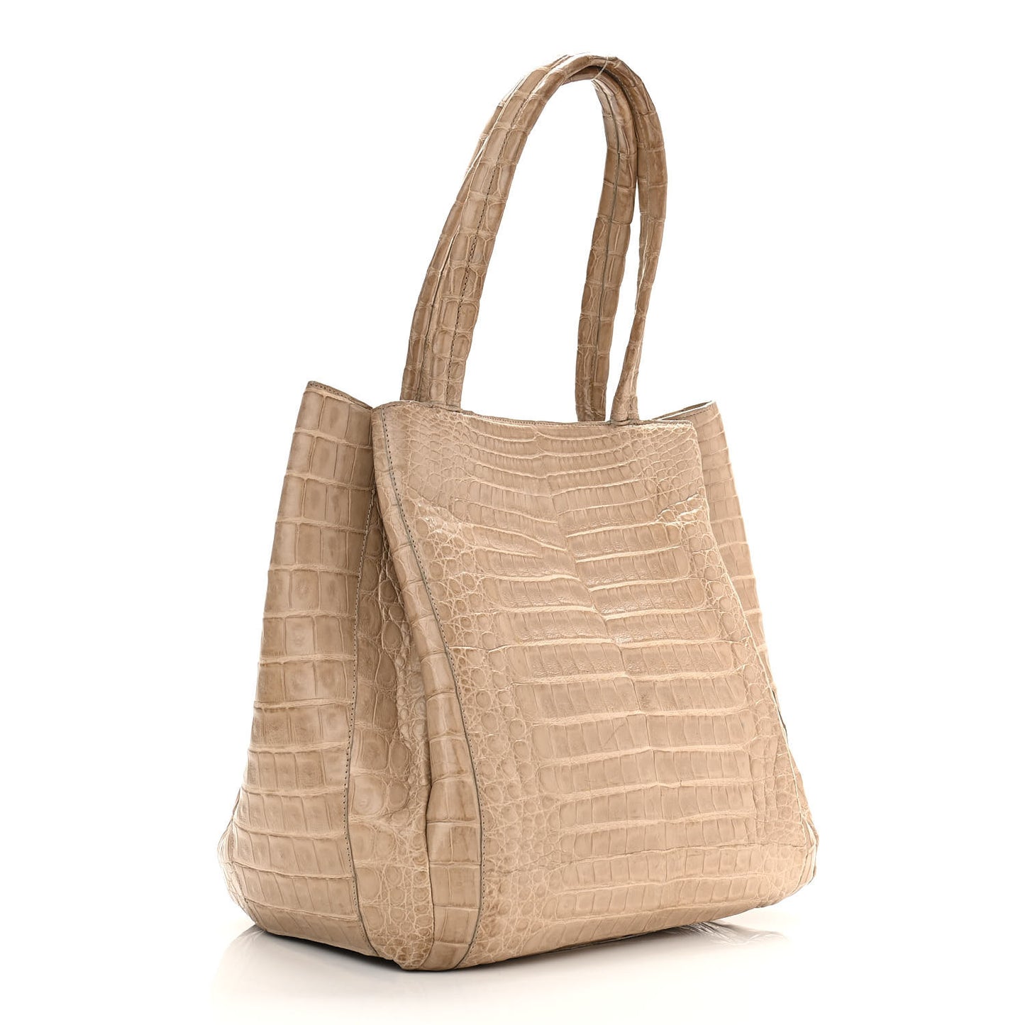 Crocodile Shoulder Bag Beige