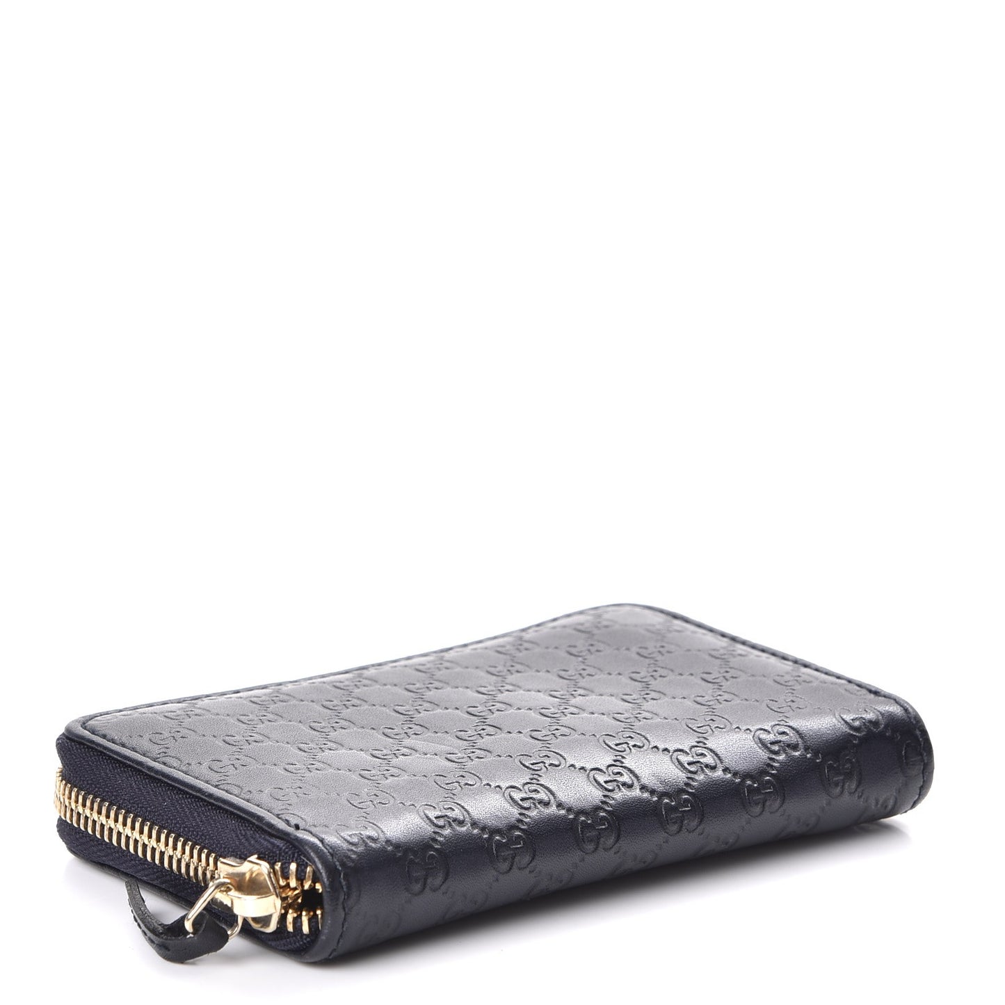 Microguccissima Zip Around Card Case Navy