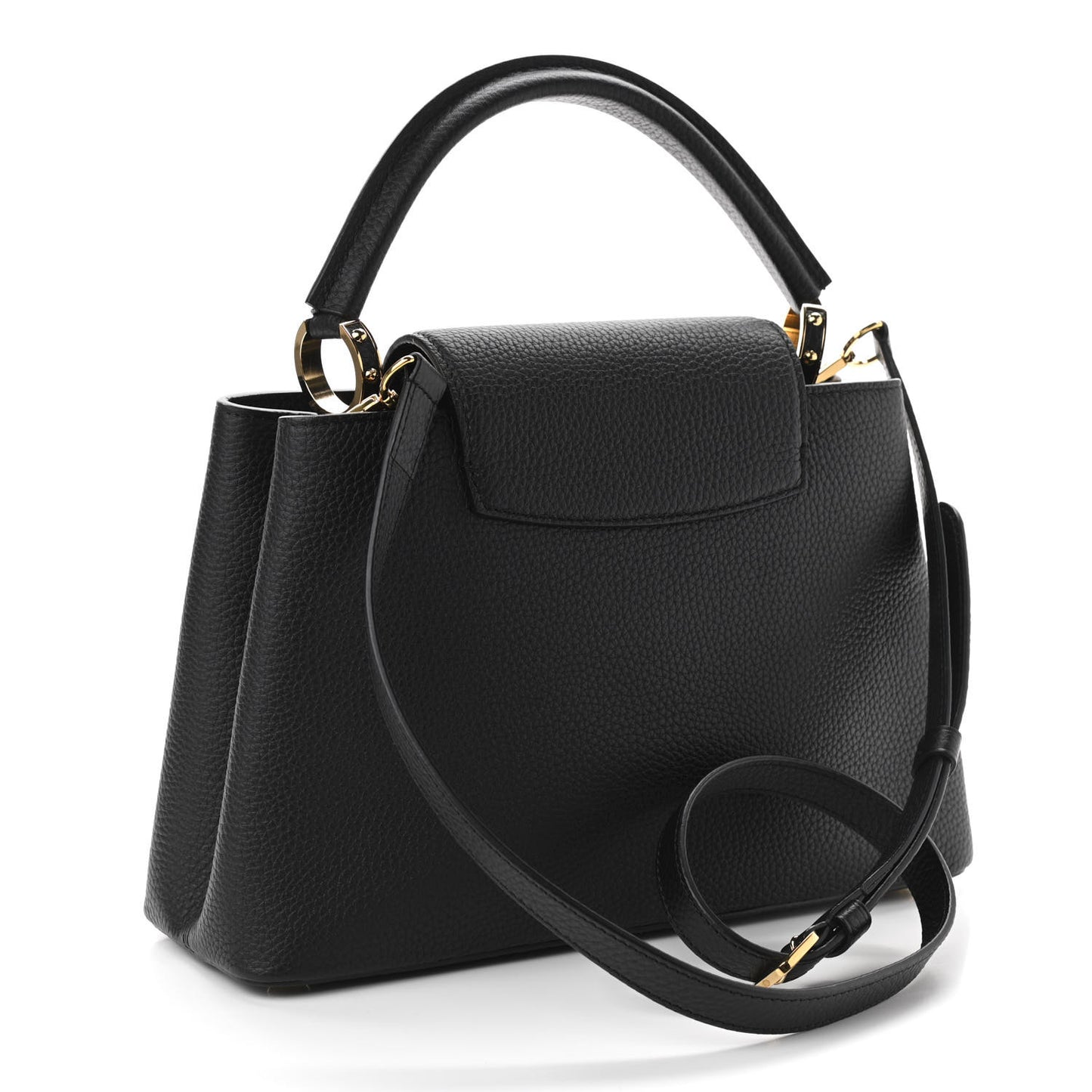Taurillon Studded Sol Capucines PM Black