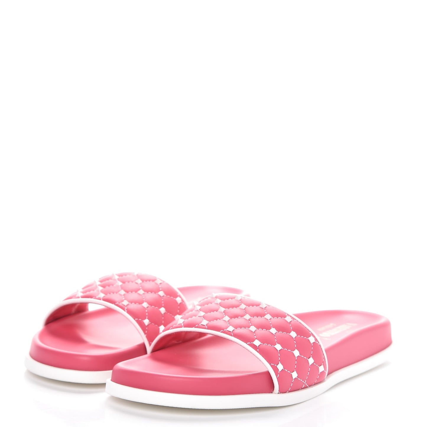 Nappa Free Rockstud Spike Slide Sandals 40 Shadow Pink
