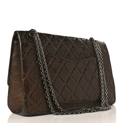 Chanel Metallic Aged Calfskin Quilted 2.55 Reissue 227 Flap Dark Gold 3 of 9