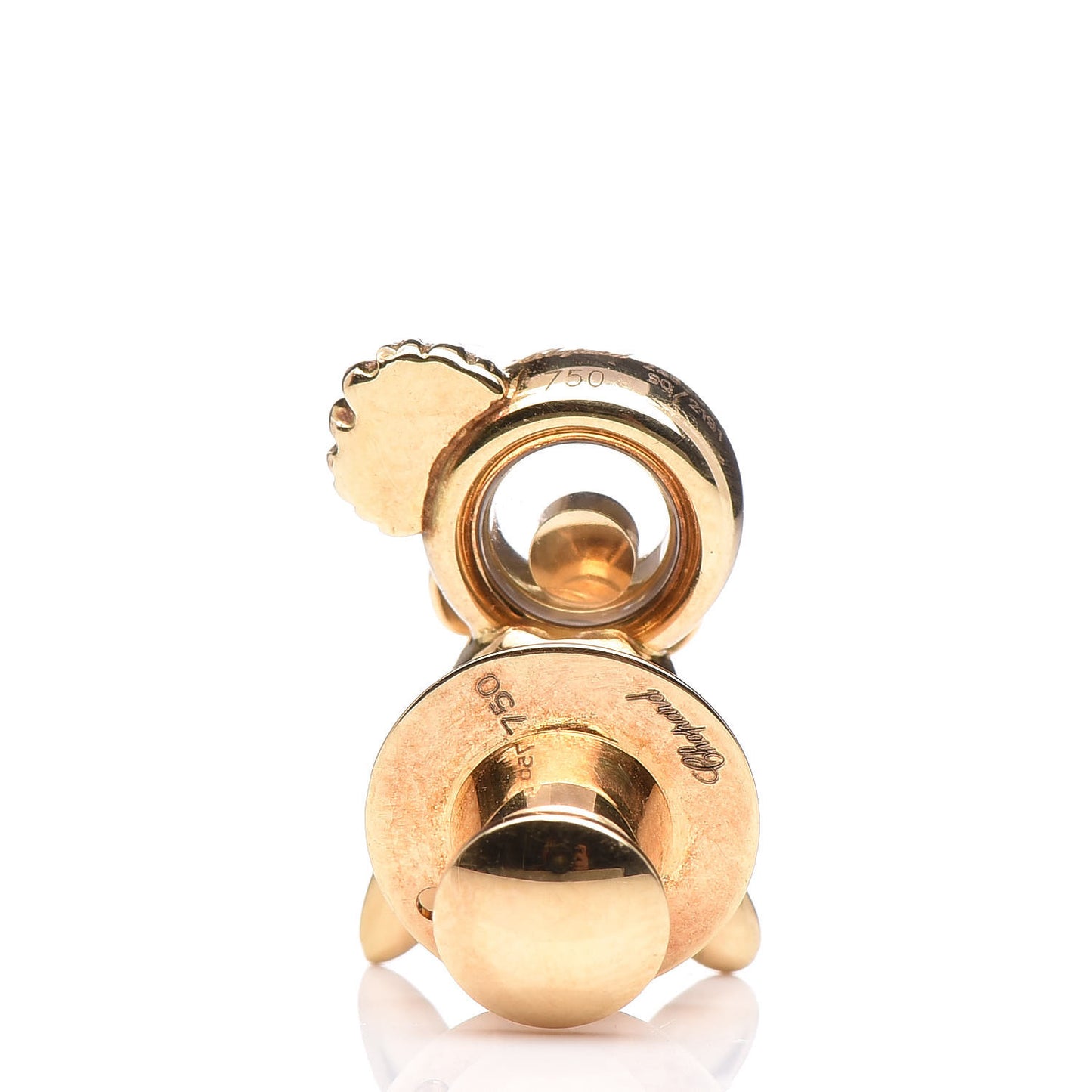 18K Yellow Gold Diamond Ruby Sapphire Rabbit Tie Tack