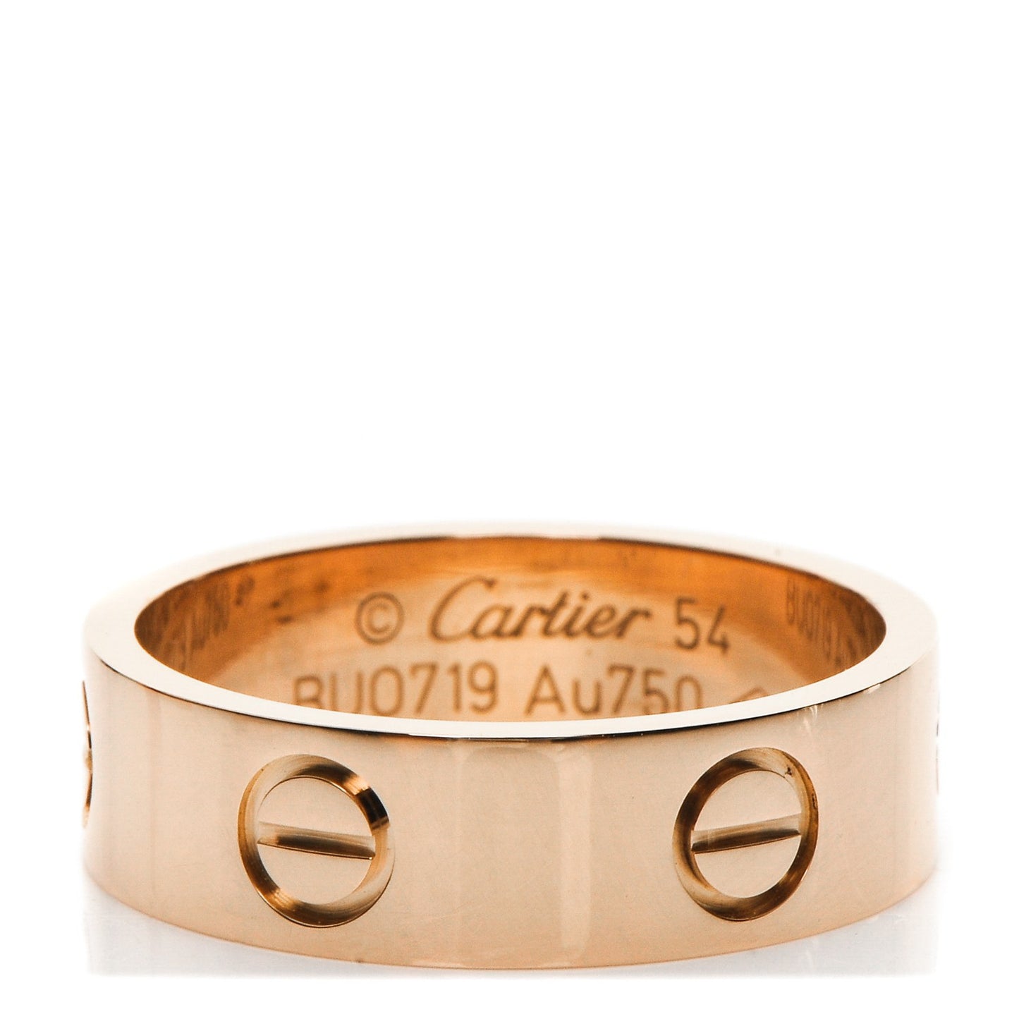 18K Yellow Gold 5.5mm LOVE Ring 54 6.75