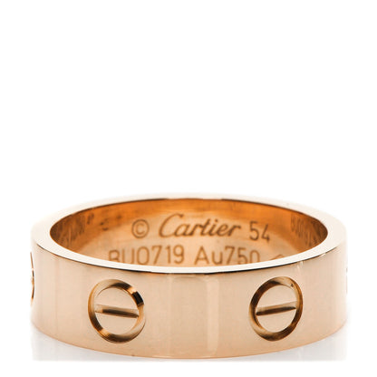 Cartier 18K Yellow Gold 5.5mm LOVE Ring 54 6.75 1 of 5