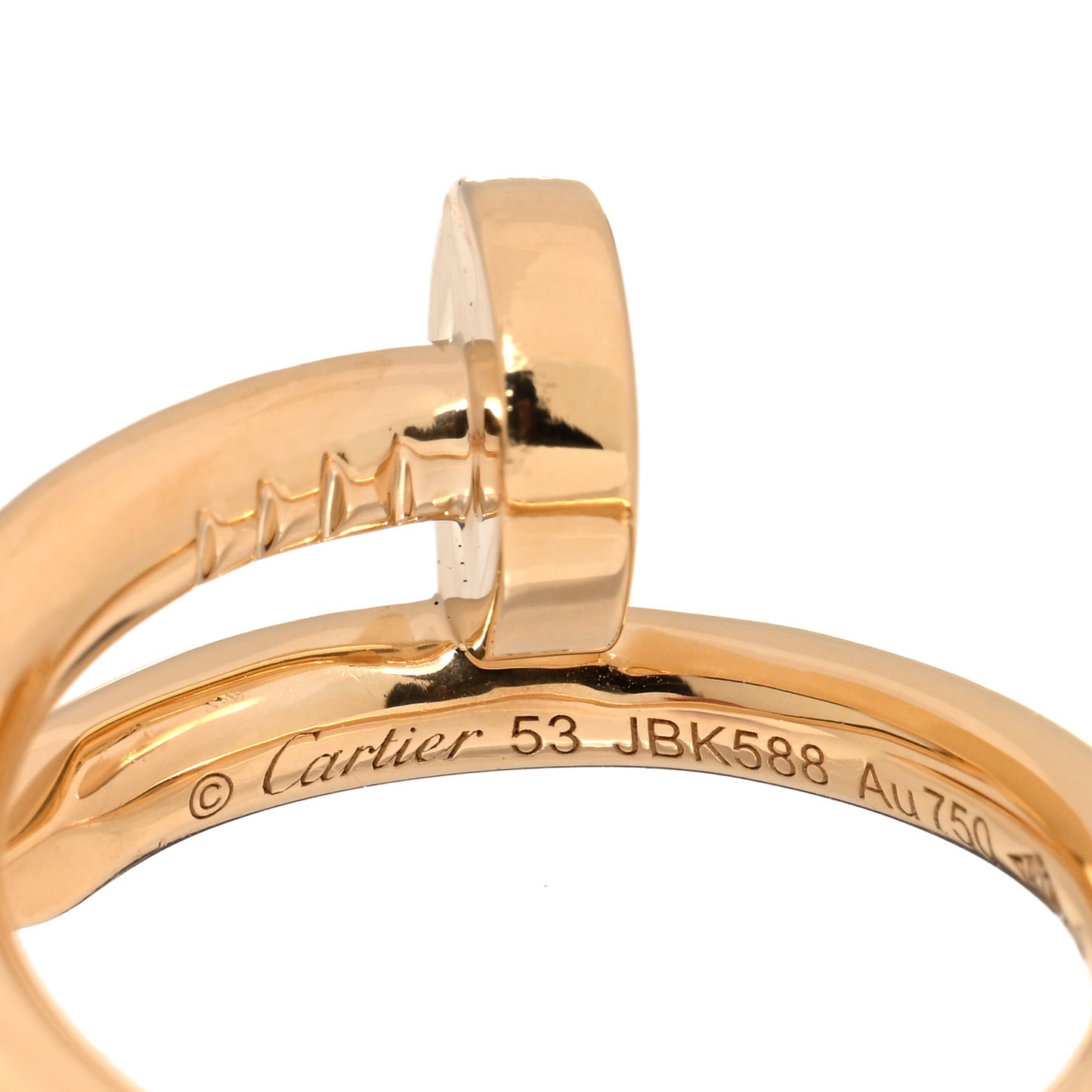 18K Yellow Gold Juste Un Clou Ring 53 6.5