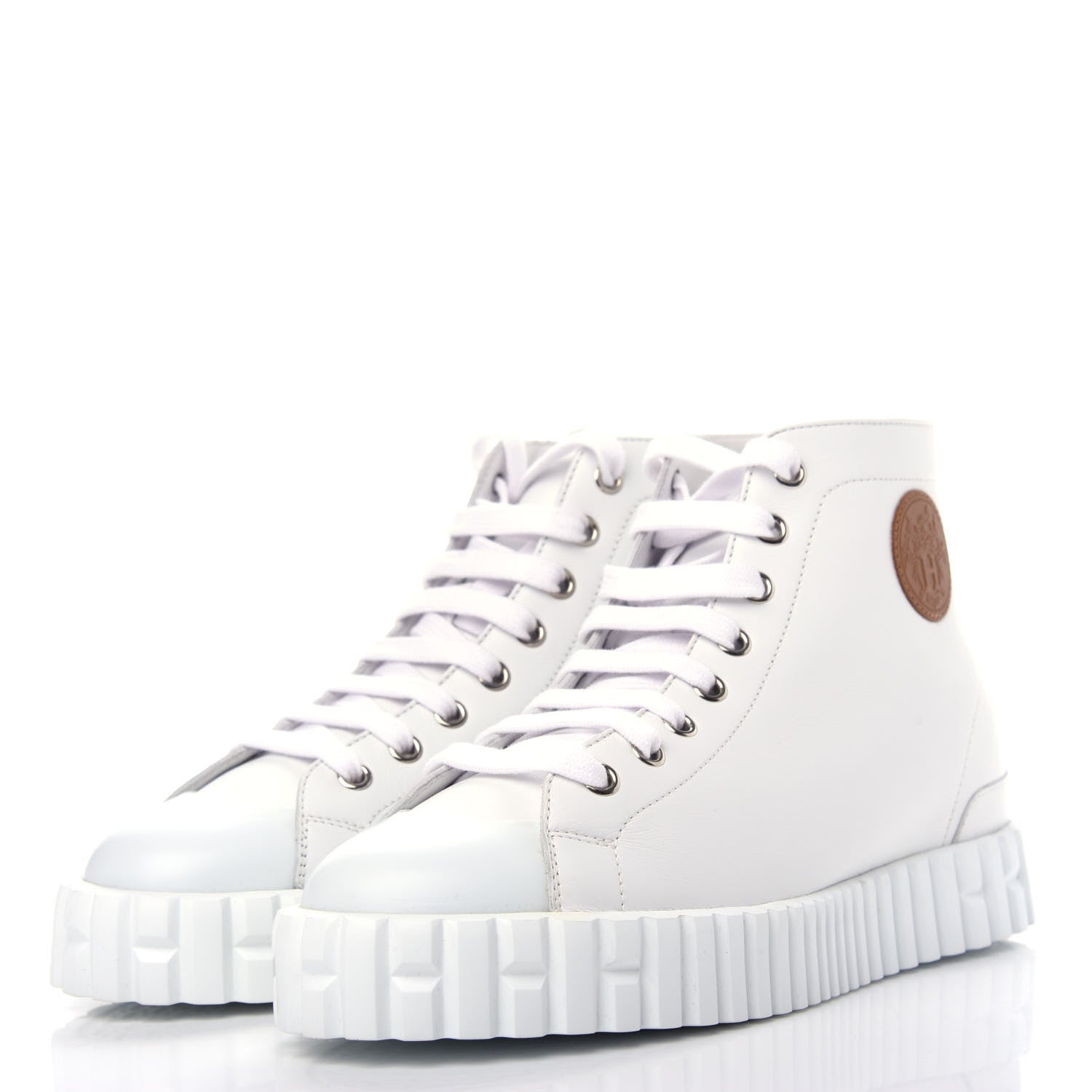 Hermes Calfskin Womens Climb Sneakers 37 White 3 of 11