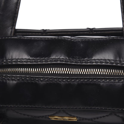 Chanel Calfskin Stitch Surpique Bowler Black 15 of 16