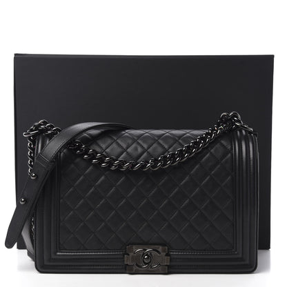 Chanel Calfskin Quilted New Medium Boy Flap So Black 11 of 11