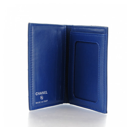 Chanel Lambskin Quilted Card Holder Wallet Dark Blue 5 of 7