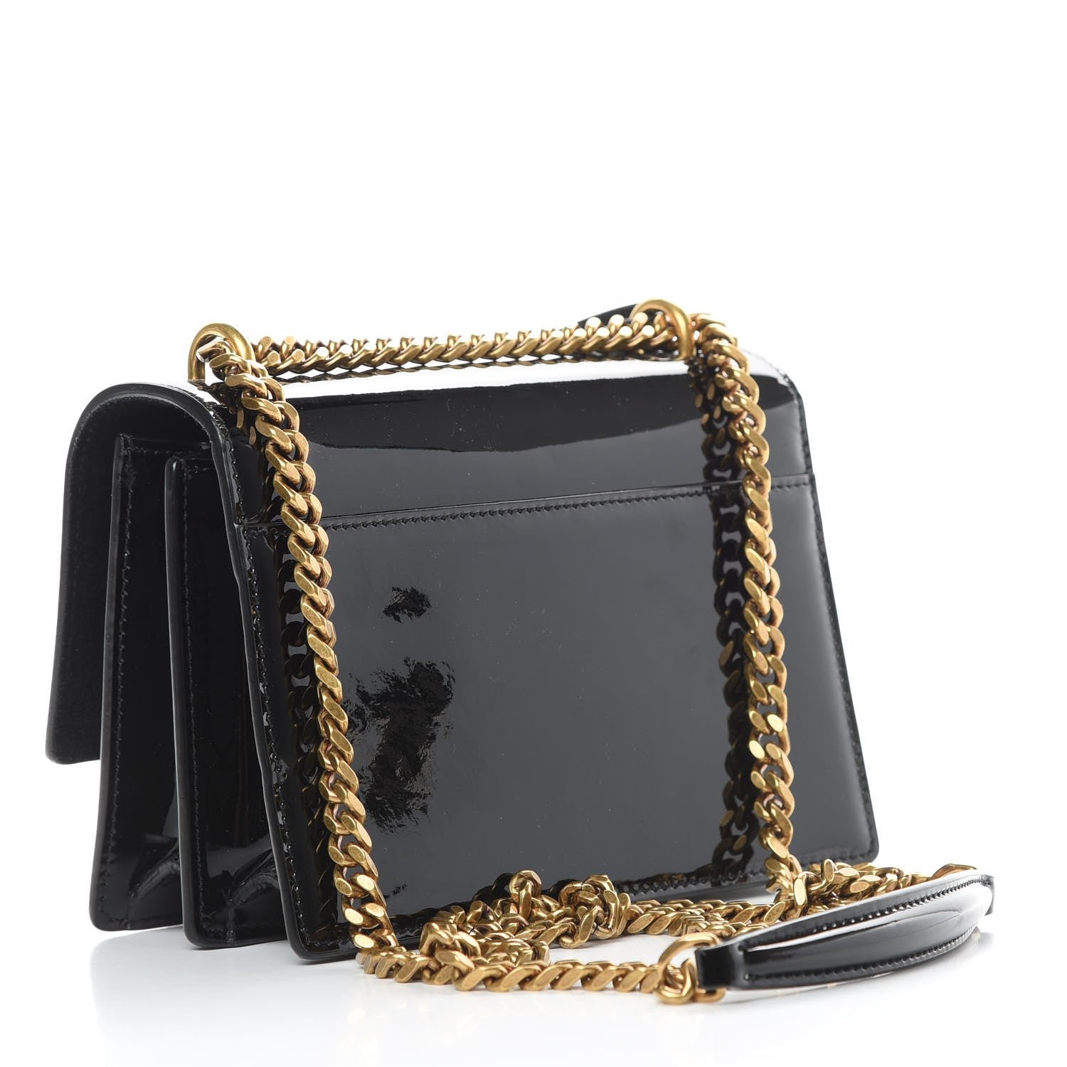 Saint Laurent Patent Small Monogram Sunset Black 3 of 11