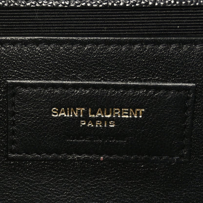 Saint Laurent Grain De Poudre Medium Classic Monogram Kate Satchel Black 6 of 9