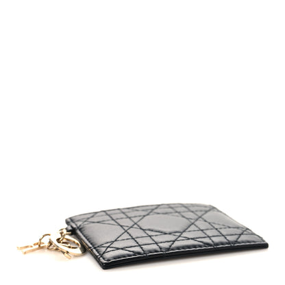 Christian Dior Lambskin Cannage Lady Dior Card Holder Black 4 of 6