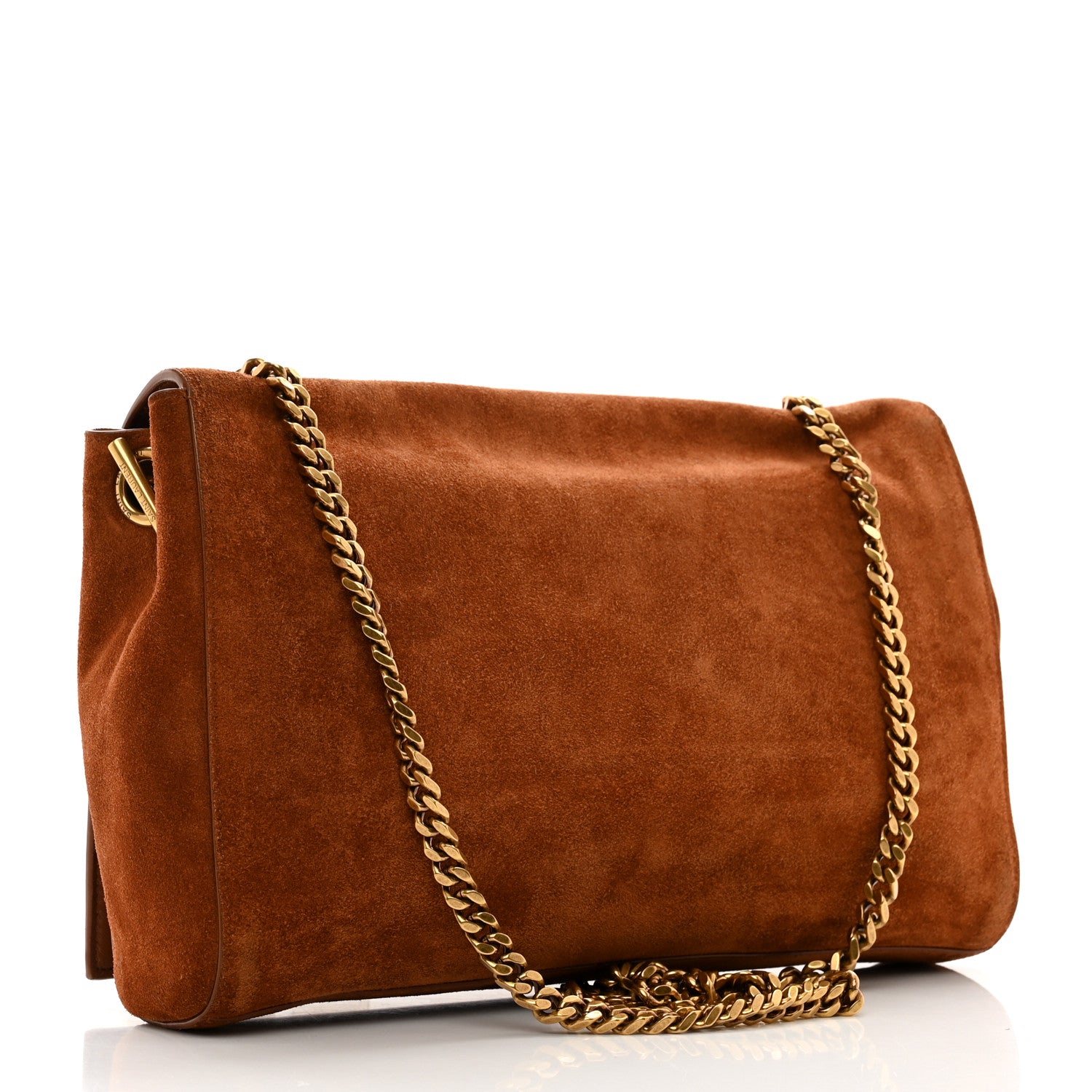 Saint Laurent Smooth Calfskin Suede Medium Reversible Monogram Kate Satchel Brick 3 of 10