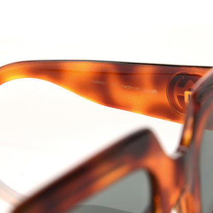Gucci Acetate Square Frame Sunglasses GG 0053S Havana 5 of 7
