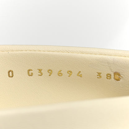 Chanel Lambskin Quilted CC Loafers 38 White Black 8 of 12