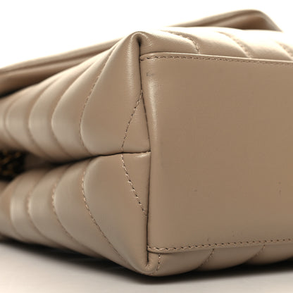 Saint Laurent Calfskin Y Quilted Monogram Small Loulou Chain Satchel Light Natural 10 of 11