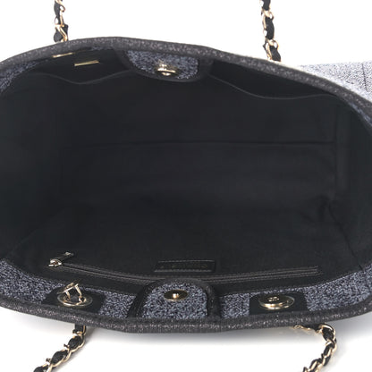 Chanel Lurex Boucle Small Deauville Tote Grey 5 of 9