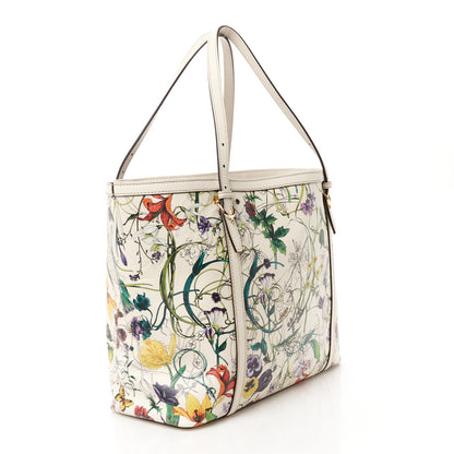 Gucci Calfskin Flora Infinity Medium Nice Tote Off White 3 of 11